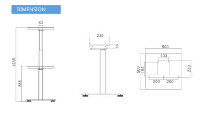 EDesk Single Leg Height Adjustable Desk (3)